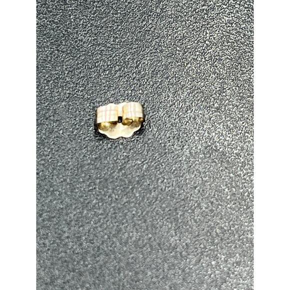 Designer Signed 14K White Gold Prong Set Round Diamond Stud Earring *Single - Picture 13 of 13